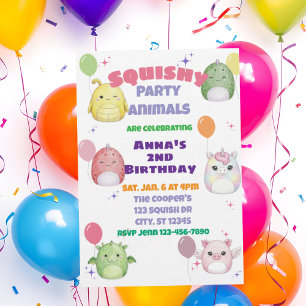 Invitation Carton d'invitation d'anniversaire d'animal de fêt