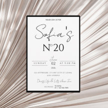 Carton d'invitation d'anniversaire d'argent ancien