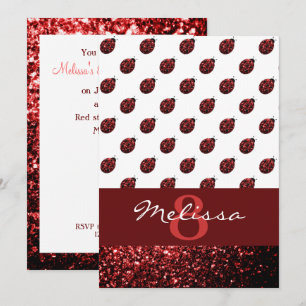 Invitation Carton d'invitation d'anniversaire de coccinelle r