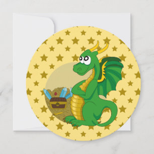 Invitation Carton d'invitation d'anniversaire de dragon