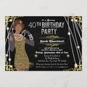Invitation Carton d'invitation d'anniversaire de fille Africa