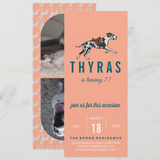 Invitation Carton d'invitation d'anniversaire de Grand Danois