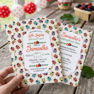 Invitation Carton d'invitation d'anniversaire de petite cocci