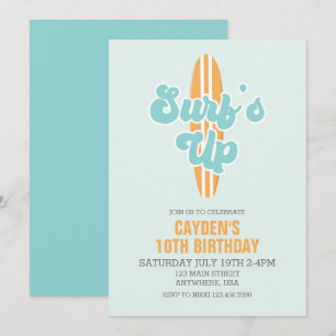 Invitation Carton d'invitation d'anniversaire de plage de pla