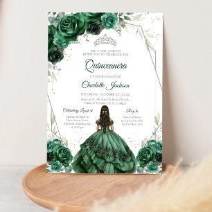 Invitation Carton d'invitation d'anniversaire de Quinceanera