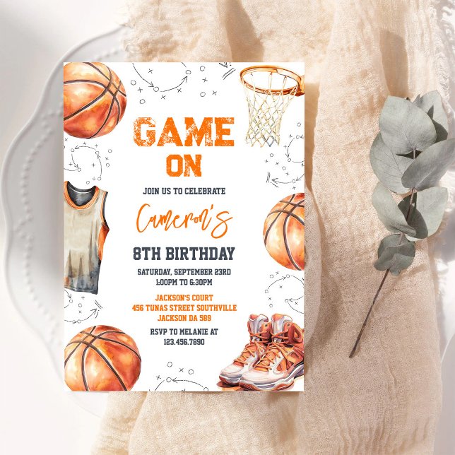 Invitation Carton d'invitation d'anniversaire de sport de bas (Créateur téléchargé)