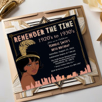 Carton d'invitation d'anniversaire de style afro-a