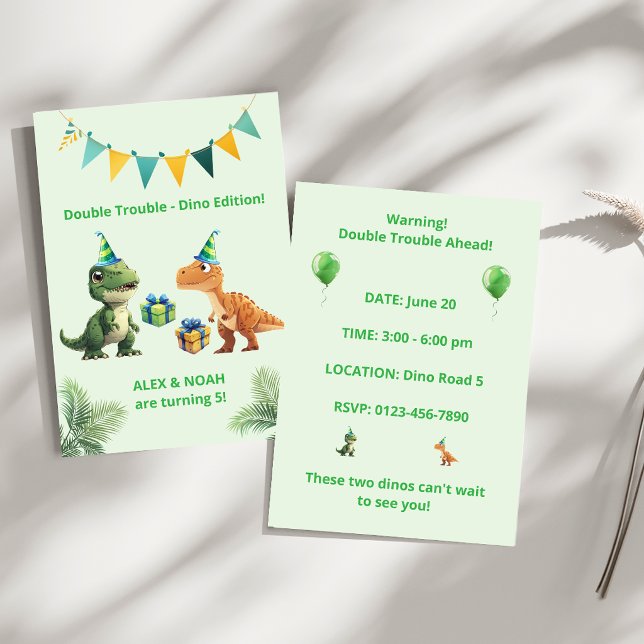 Invitation Carton d'invitation d'anniversaire Dinosaure pour  (Créateur téléchargé)