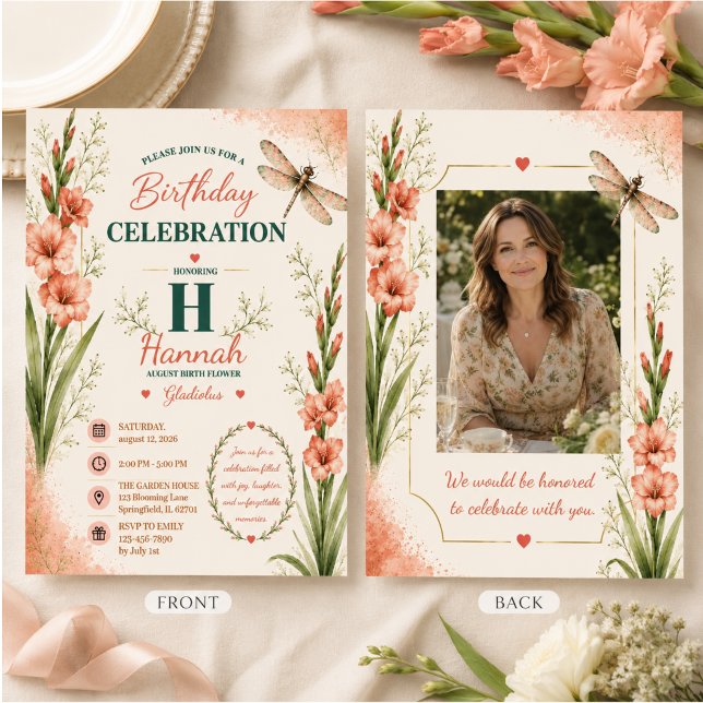 Invitation Carton d'invitation d'anniversaire du dragonfly Gl (Créateur téléchargé)