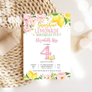 Invitation Carton d'invitation d'anniversaire enfant floral c