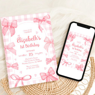 Invitation Carton d'invitation d'anniversaire fille arc-en-ci