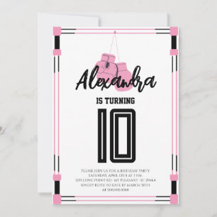 Invitation Carton d'invitation d'anniversaire Gants de boxe r