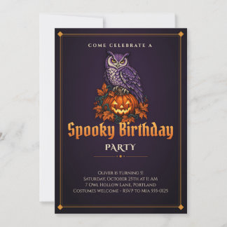 Invitation Carton d'invitation d'anniversaire Halloween Choue