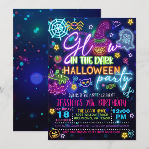Invitation Carton d'invitation d'anniversaire Halloween qui b