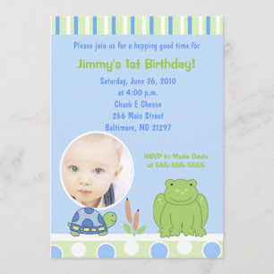 Invitation Carton d'invitation d'anniversaire photo avec gren