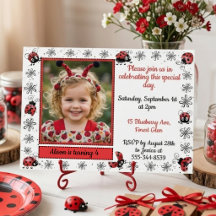 Carton d'invitation d'anniversaire photo de coccin
