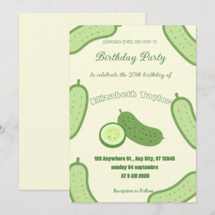 Invitation Carton d'invitation d'anniversaire Pickles & Conco
