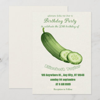 Invitation Carton d'invitation d'anniversaire Pickles & Conco