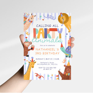 Invitation Carton d'invitation d'anniversaire pour enfants An