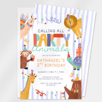 Invitation Carton d'invitation d'anniversaire pour enfants An