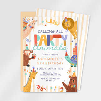 Invitation Carton d'invitation d'anniversaire pour enfants An