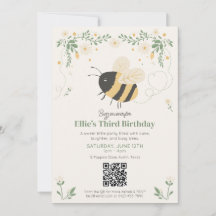 Carton d'invitation d'anniversaire pour enfants Bu