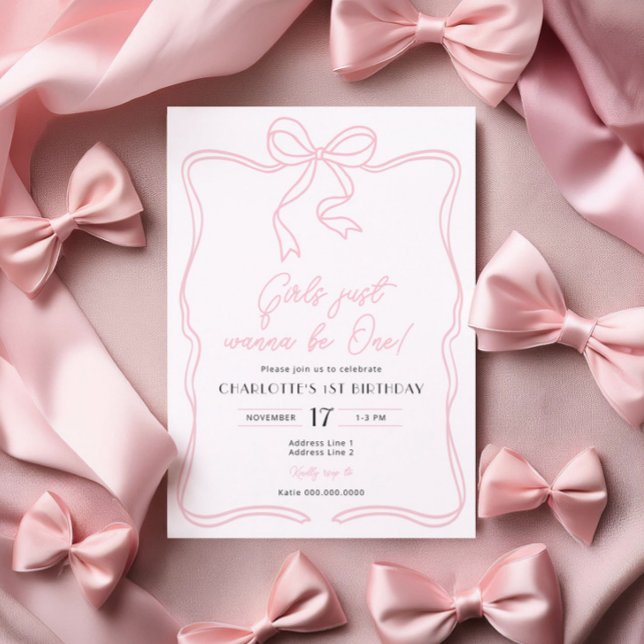 Invitation Carton d'invitation d'anniversaire pour filles (Créateur téléchargé)