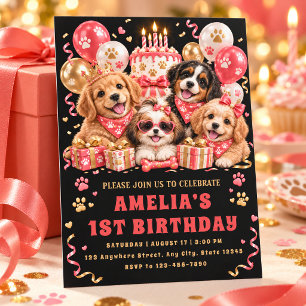 Invitation Carton d'invitation d'anniversaire pour filles ave