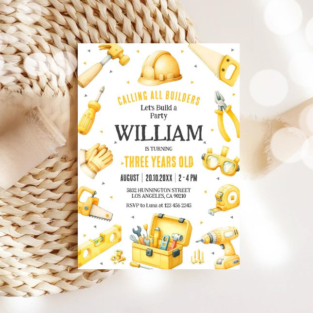 Invitation Carton d'invitation d'anniversaire pour garçon Cal (Créateur téléchargé)