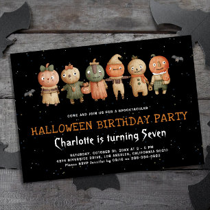 Invitation Carton d'invitation d'anniversaire pour Halloween 