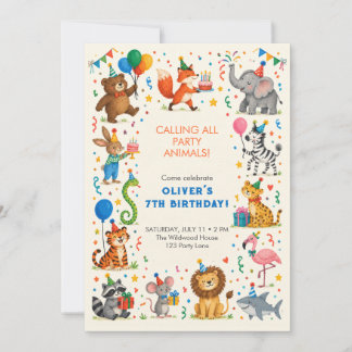 Invitation Carton d'invitation d'anniversaire pour les fêtard