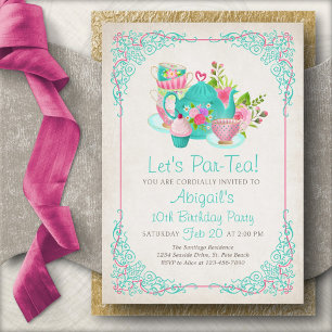 Invitation Carton d'invitation d'anniversaire pour les filles