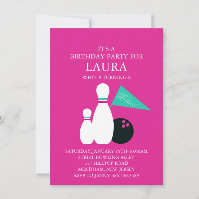 Invitation Carton d'invitation d'anniversaire pour une fête d (Devant)