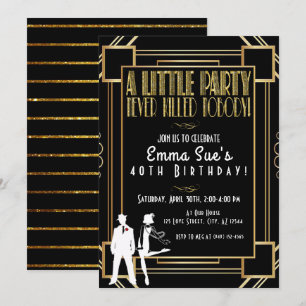 Invitation Carton d'invitation d'anniversaire pour une soirée