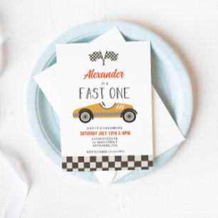 Invitation Carton d'invitation d'anniversaire pour voiture de