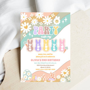 Invitation Carton d'invitation d'anniversaire Retro Peeps