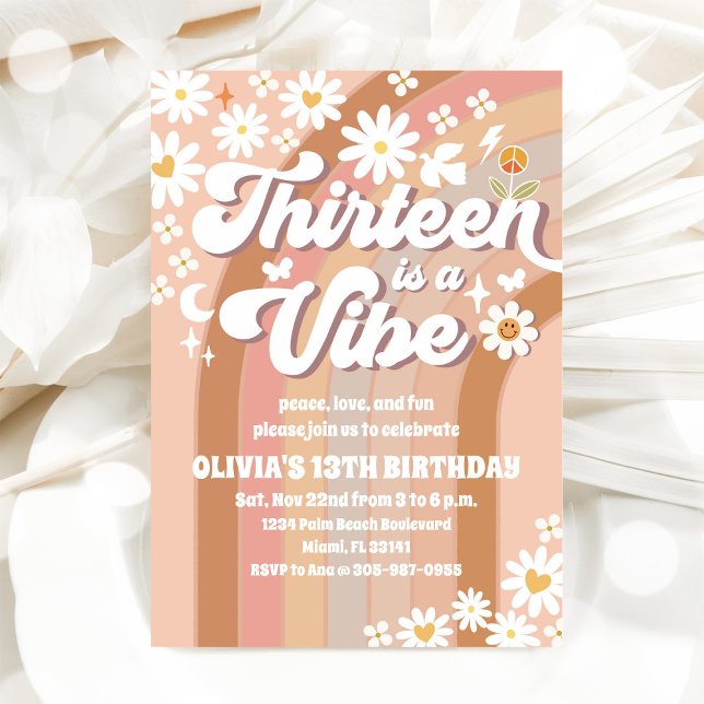 Invitation Carton d'invitation d'anniversaire rétro pour une  (Créateur téléchargé)