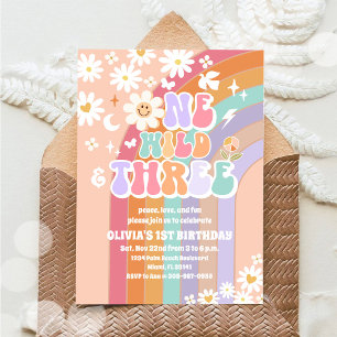 Invitation Carton d'invitation d'anniversaire Retro Rainbow D
