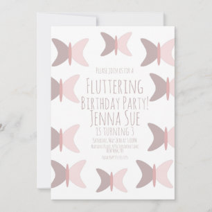 Invitation Carton d'invitation d'anniversaire Rose pastel Pap