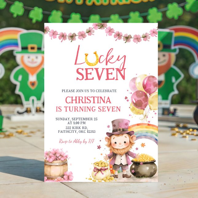 Invitation Carton d'invitation d'anniversaire Saint-Patrick r (Créateur téléchargé)