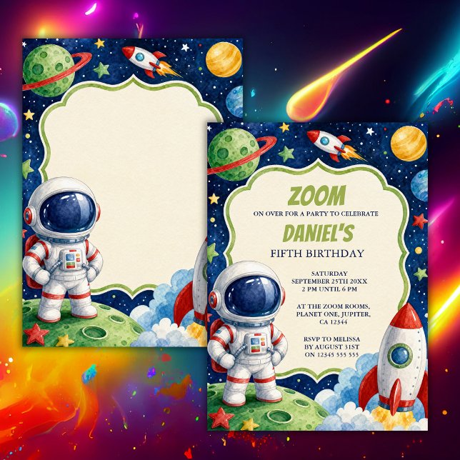 Invitation Carton d'invitation d'anniversaire sur le thème de (Créateur téléchargé)
