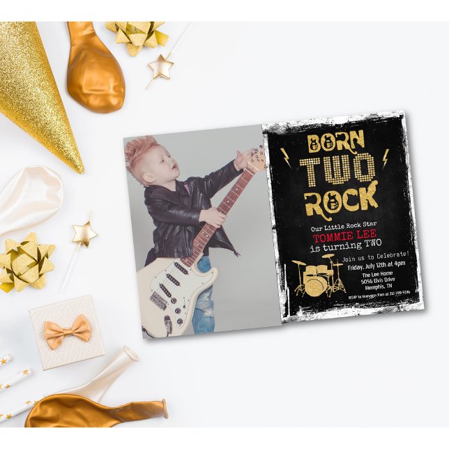 Invitation Carton d'invitation d'anniversaire Two Rocks (Créateur téléchargé)