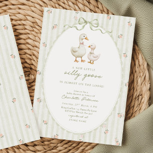 Invitation Carton d'invitation de Baby Shower Sage Green Sill