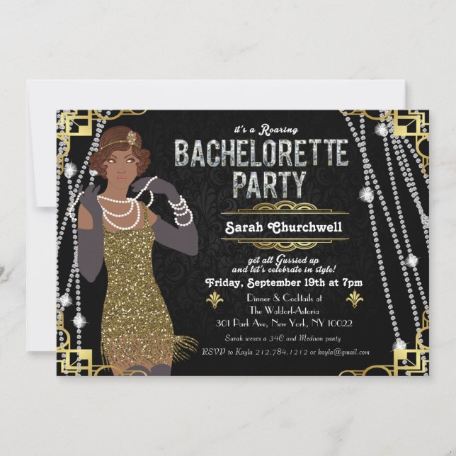 Invitation Carton d'invitation de célibataire pour une soirée (Devant)