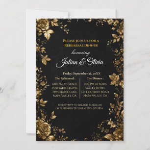 Invitation Carton d'invitation de dîner de répétition gothiqu
