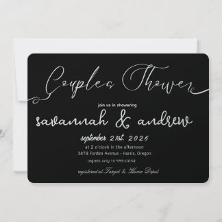 Invitation Carton d'invitation de douche de couples de script