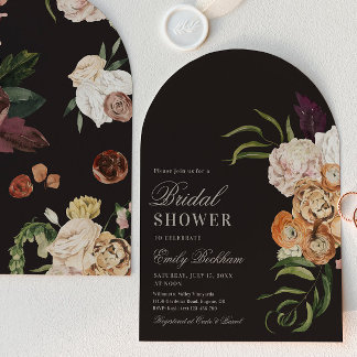 Invitation Carton d'invitation de douche de mariée à l'arche