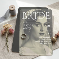 Carton d'invitation de douche de mariée de couvert
