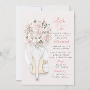 Invitation Carton d'invitation de douche de mariée Fleur bouq