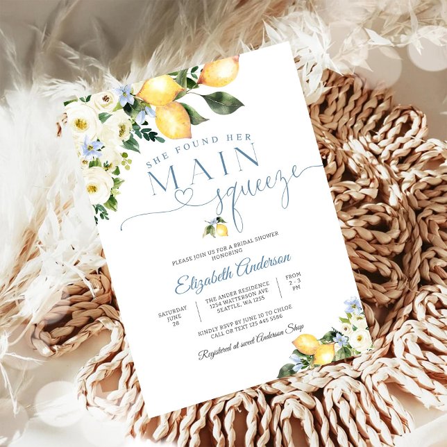 Invitation Carton d'invitation de douche de mariée Fleur de c (Créateur téléchargé)